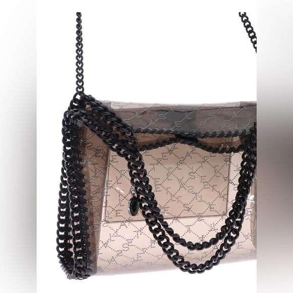 Stella Mccartney Falabella Mini Monogram Tote Bag in Black PVC-FREE SHIPPING - Picture 13 of 16